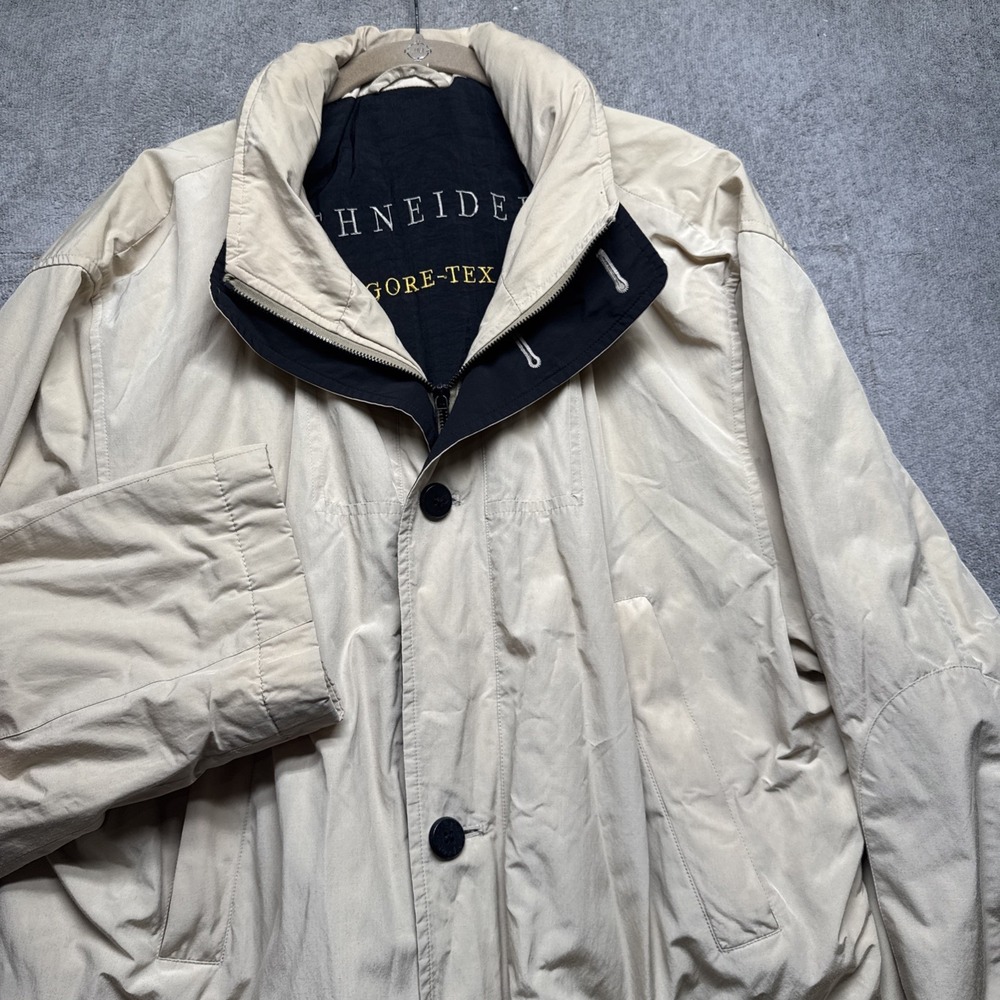 Schneiders Gore-Tex Hooded Jacket Men's Large Beige